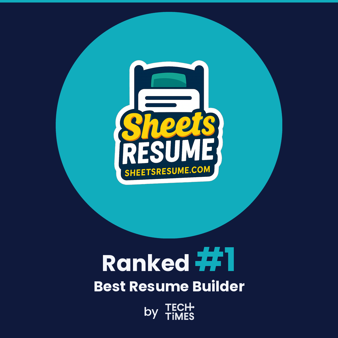 Sheets AI Resume Builder ranked as #1 online resume builder by Tech Times!